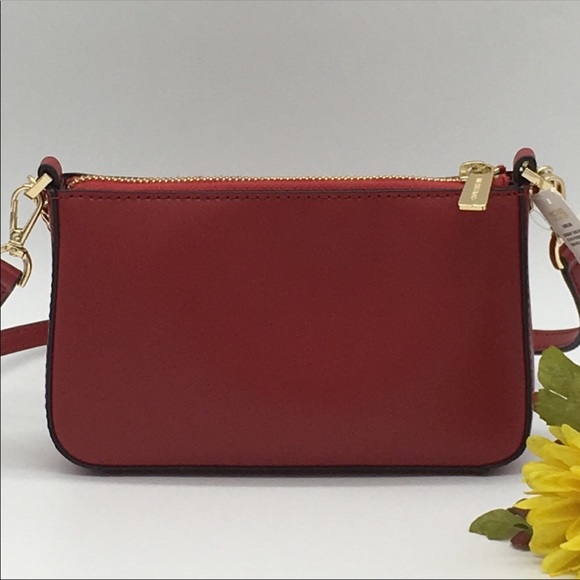 MICHAEL KORS BARCELONA SM ZIP POUCHETTE SCARLET - Picture 7 of 8